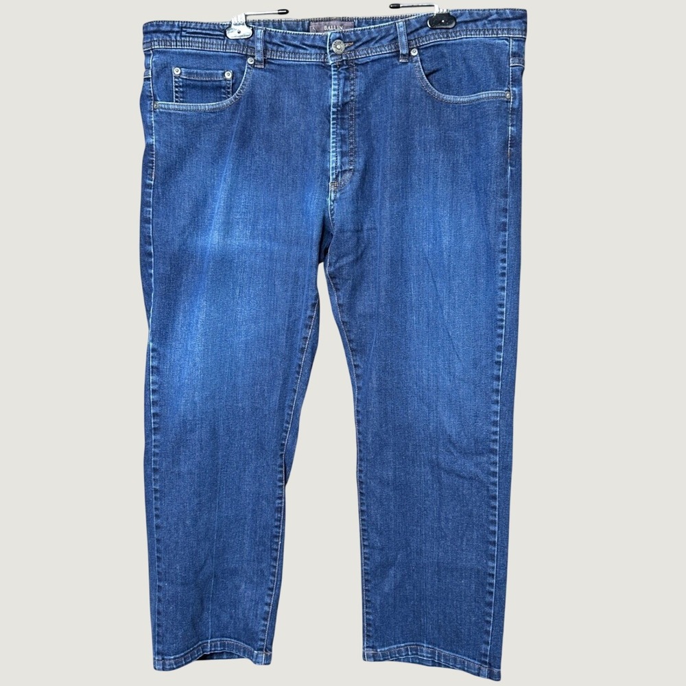 Ballin Jeans Women's Sz 40 Cotton Blend Modern Fit Blue Denim Dark Wash Straight